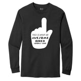 Awesome Biker Unisex Cotton Long Sleeve Tshirt