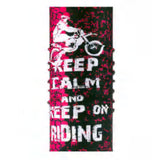 Keep Calm & Keep On Riding Multipurpose Biker Neck Tube - Various Colours