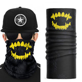 Yellow Vampire Teeth Multipurpose Biker Neck Tube