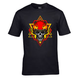 Sacred Flaming Skull Unisex Cotton Tshirt