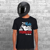 Born To Ride Forced To Work Unisex Cotton Tshirt