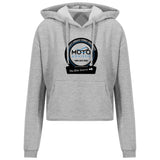 Worlds Largest Female Biker Meet Motorcycle Ladies Crop Hoodie
