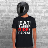 Eat Sleep Ride Repeat Unisex Cotton Tshirt