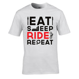 Eat Sleep Ride Repeat Unisex Cotton Tshirt