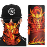 Flaming Dragon Multipurpose Biker Neck Tube