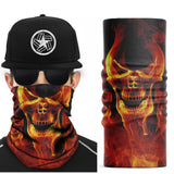 Flaming Skull Multipurpose Biker Neck Tube