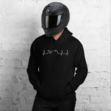 Motorcycle Heartbeat Premium Unisex Pullover Hoodie