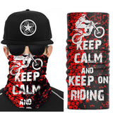 Keep Calm & Keep On Riding Multipurpose Biker Neck Tube - Various Colours