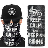 Keep Calm & Keep On Riding Multipurpose Biker Neck Tube - Various Colours