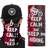 Keep Calm & Keep On Riding Multipurpose Biker Neck Tube - Various Colours