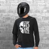 Stay Wild and Free Unisex Cotton Long Sleeve Tshirt