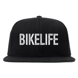 BIKELIFE Embroidered Flat Peak Snapback Cap