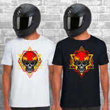 Sacred Flaming Skull Unisex Cotton Tshirt