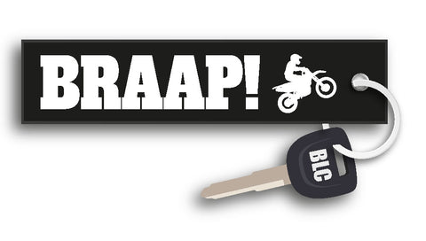 BRAAP! Motorcycle Key Tag