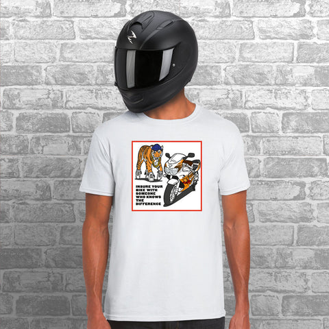 BeMoto's Do You Know The Difference? Tiger Unisex Cotton Tshirt