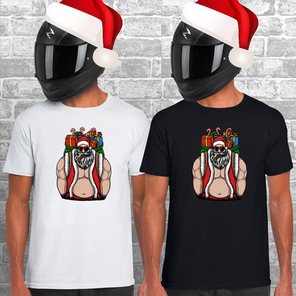 Beefy Biker Santa Unisex Cotton Tshirt