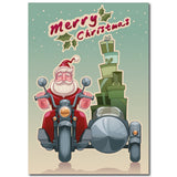 Cute Santa Motorcycle Christmas Card