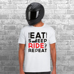 Eat Sleep Ride Repeat Unisex Cotton Tshirt