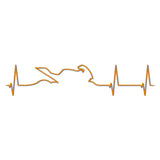 Biker Heartbeat Decal - Multiple Colours