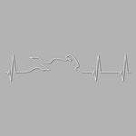 Biker Heartbeat Decal - Multiple Colours