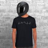 Motorcycle Heartbeat Unisex Cotton Tshirt