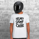 Helmet Hair Don't Care Unisex Cotton Tshirt