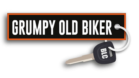Grumpy Old Biker Key Tag