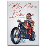 Merry Christmas Brother Motorcycle Christmas Card