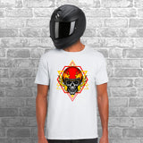 Sacred Flaming Skull Unisex Cotton Tshirt